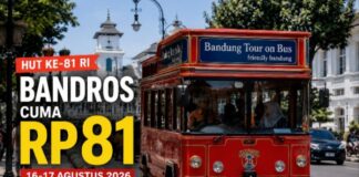 HUT ke-81 RI, Keliling Bandung Naik Bandros Cuma Rp81 Bandros Cuma Rp81 - lintas priangan