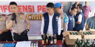 Polres Ciamis Perketat Kamtibmas, 152 Knalpot Bising dan 36,67 Gram Sabu Diamankan