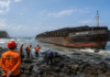 Tongkang Nautica 22 Belum Dievakuasi, Gelombang 2 Meter Hambat Penanganan Tongkang Nautica 22