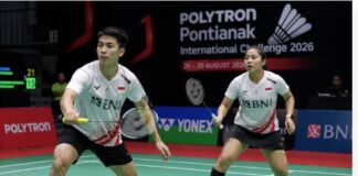 Bagas dan Indah Debut di Ganda Campuran pada Pontianak International Challenge Bagas dan Indah