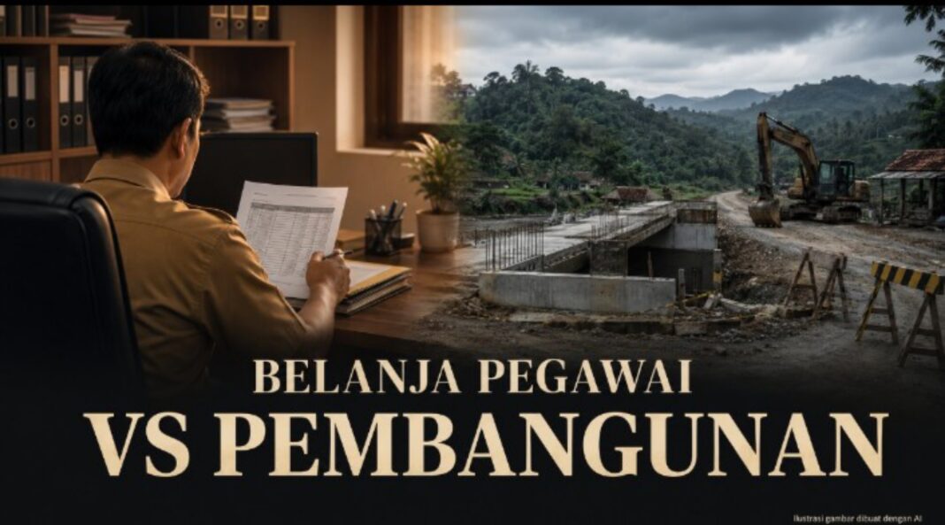 belanja pegawai vs pembangunan kabupaten tasikmalaya
