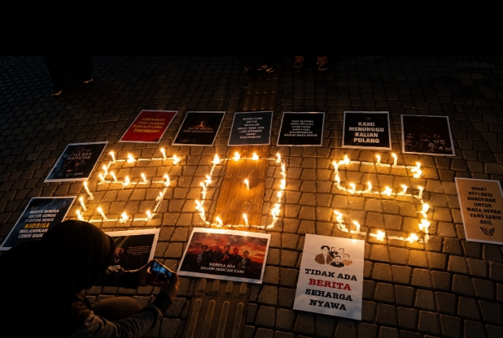 5 jurnalis hilang doa bersama Ciamis - lintas priangan