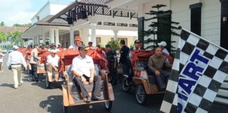 155 Becak Listrik Gratis Disalurkan ke Pengayuh Becak Ciamis
