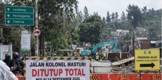 Jalan Kolonel Masturi Ditutup Total Mulai 14 September, Ini Jalur Alternatifnya Jalan Kolonel Masturi