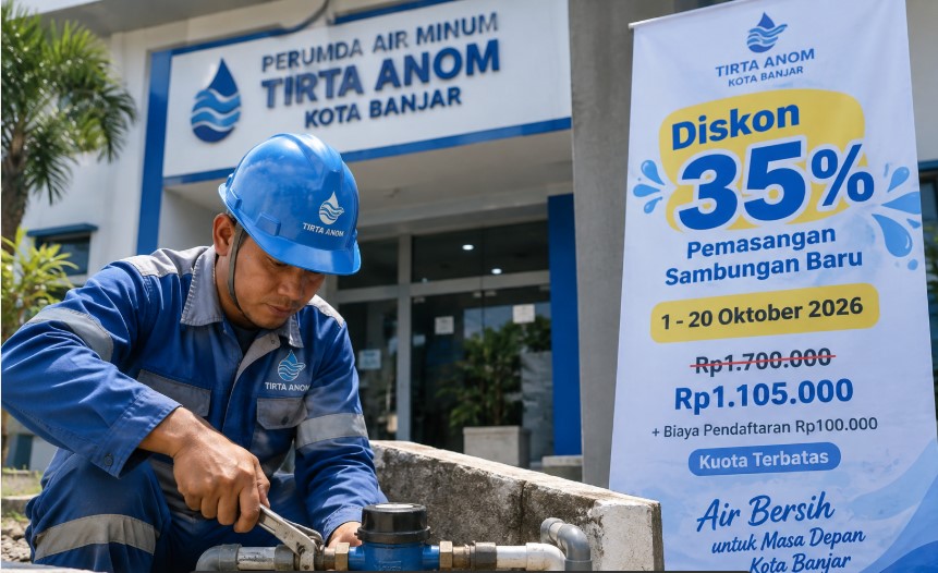 diskon sambungan air Kota Banjar