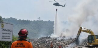 Kebakaran TPA Galuga Terkendali, Pendinginan Jadi Fokus Penanganan kebakaran TPA Galuga