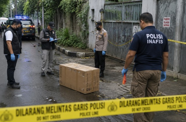 wanita dalam kardus