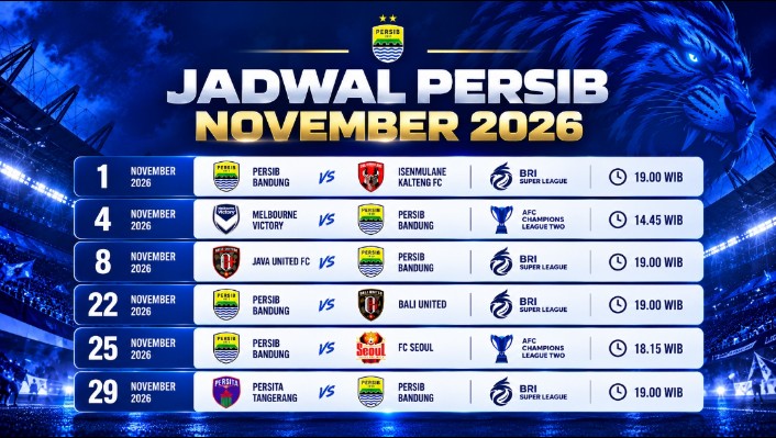 jadwal Persib November 2026 - Persib
