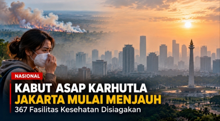Kabut asap karhutla Jakarta - Nasional