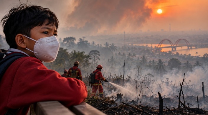 kabut asap karhutla - Nasional