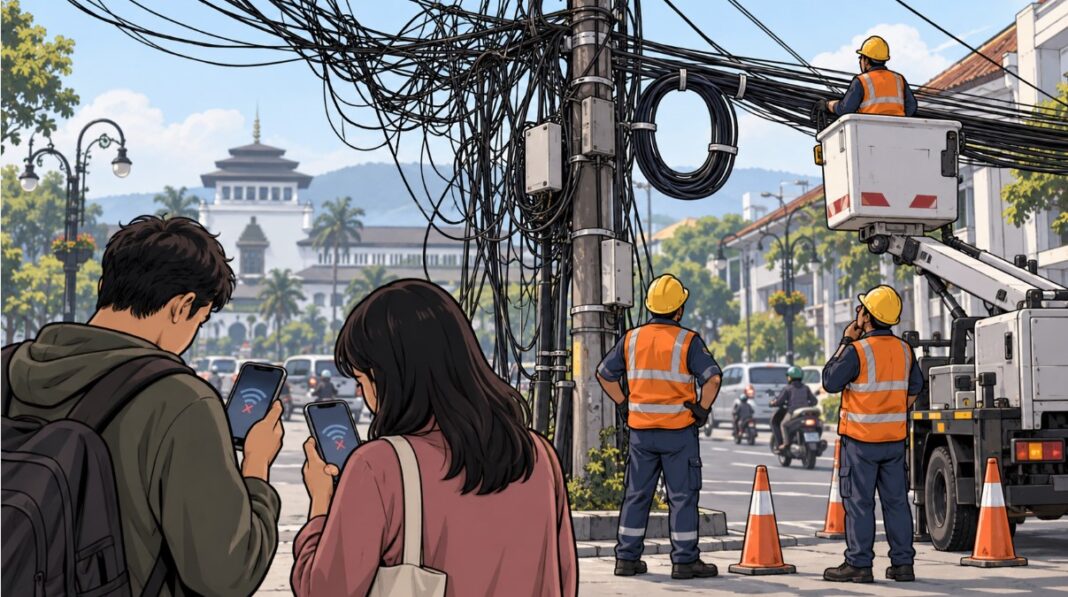 penataan kabel udara Bandung