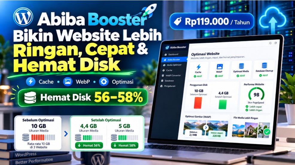 plugin wordpress abiba booster website ringan dan hemat