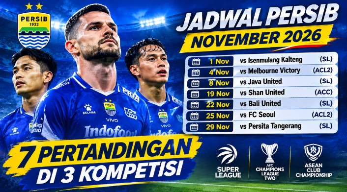 Jadwal Persib November 2026 - Persib